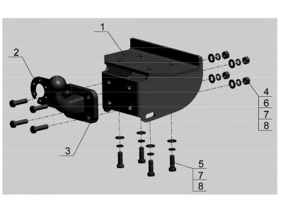 Фаркоп Avtos для Volkswagen Amarok 2010-2021 VW 26